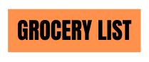 grocery list